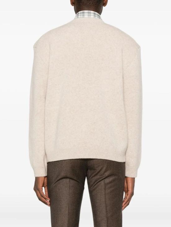 25FW 메종키츠네 폭스 헤드 밀라노 램스울 스웨터 PM00817KT1180 0335 TANBEIGE - MAISON KITSUNE