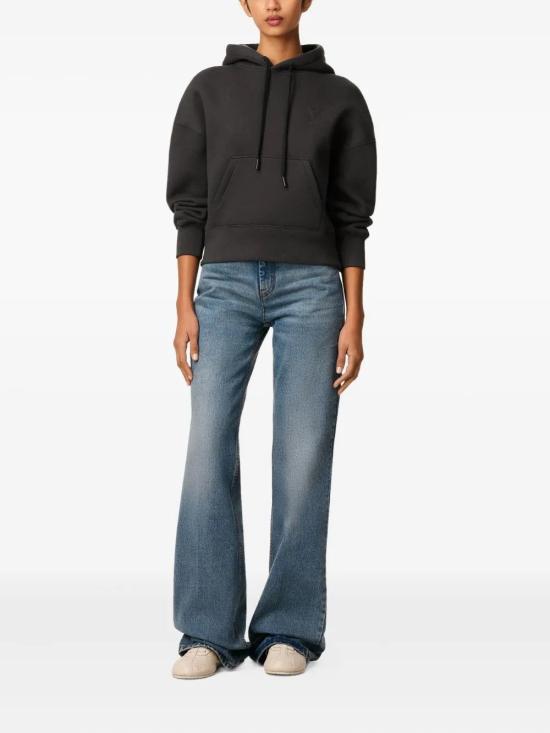 25FW 아미 후드 티셔츠 H25USW756749 020 ANTHRACITE - AMI