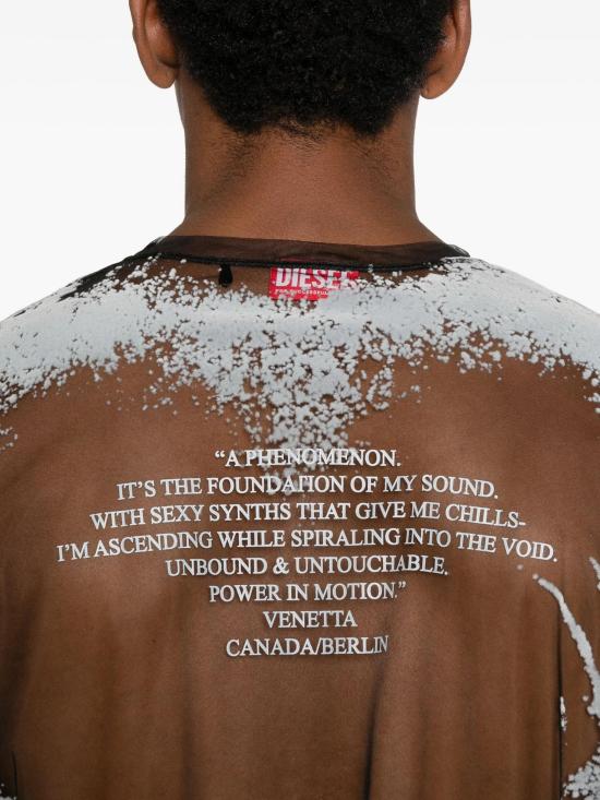 25FW 디젤 반팔 티셔츠 A212300BKBY 7FMA MULTI - DIESEL