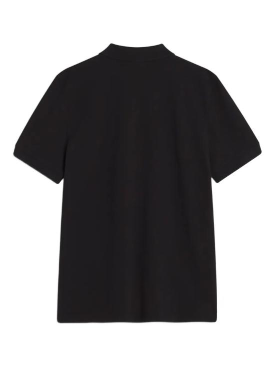 25FW 메종키츠네 폭스 헤드 컴포트 폴로 티셔츠 PM00210KP0001 P199 BLACK - MAISON KITSUNE