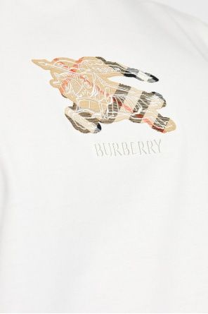 25FW 버버리 EKD 체크 코튼 티셔츠 8116170 B7078 CHALK - BURBERRY