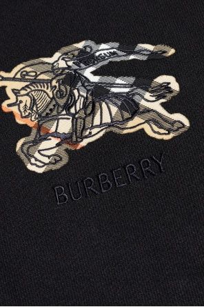 25FW 버버리 EKD 체크 코튼 후드 티셔츠 8116060 A1189 BLACK - BURBERRY