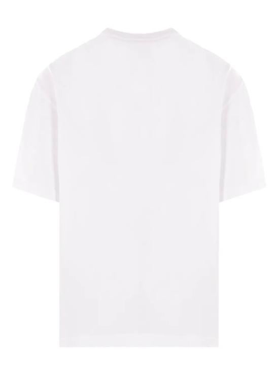 25FW 메종키츠네 자수 오버사이즈 티셔츠 OM00122KJ0119 P100 WHITE - MAISON KITSUNE