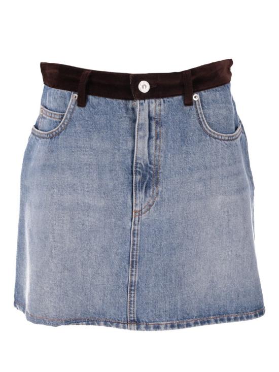 25FW 마르니 데님 스커트 GOJD0457QSUSCY44 00B96 DEEP BLUE