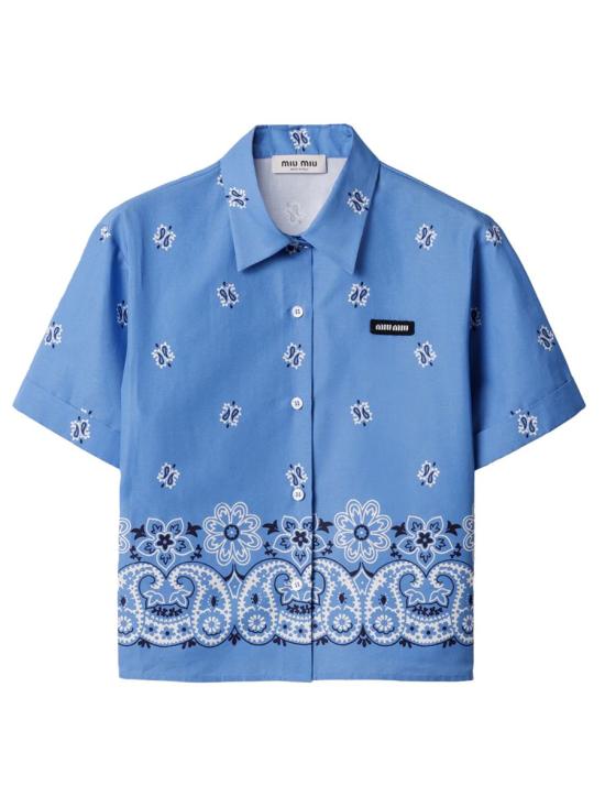 25FW 미우미우 블라우스 MK1951SOOO 17XX 061 BLUE