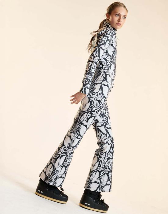  신시아 로리 점프수트 신시아 로울리 아르누보 스키복 블랙/화이트 - CYNTHIA ROWLEY