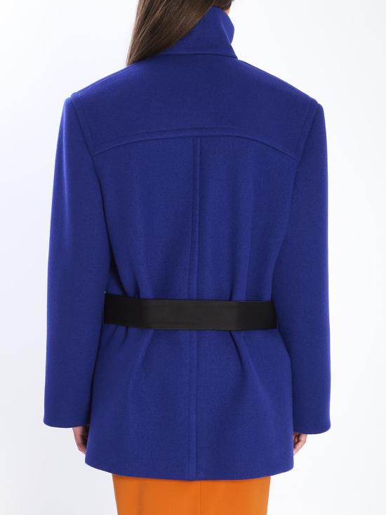 25FW 생로랑 코트 6457260 850307 Y5J78 4146 BLUE - SAINT LAURENT