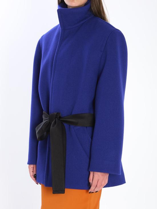 25FW 생로랑 코트 6457260 850307 Y5J78 4146 BLUE - SAINT LAURENT