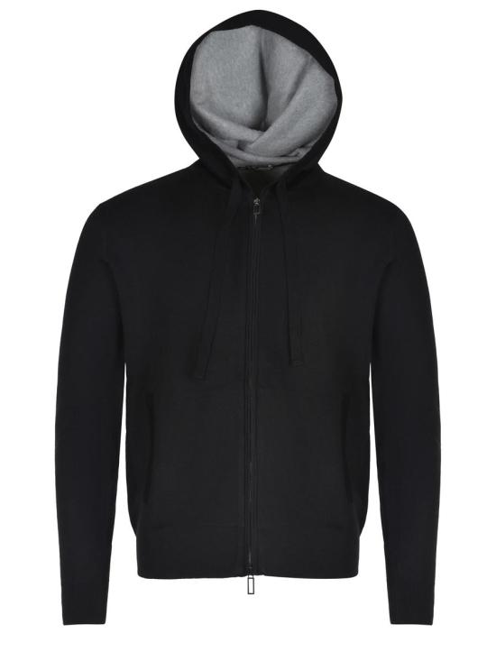 25FW 파올로페코라 집업 니트 A018F050 9000 Black - PAOLO PECORA