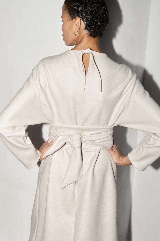  다두라 롱 원피스 다투라 보일드 울 아바 드레스 오트 - DATURA