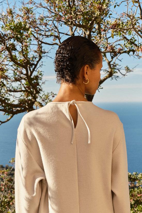  다두라 롱 원피스 다투라 보일드 울 아바 드레스 오트 - DATURA