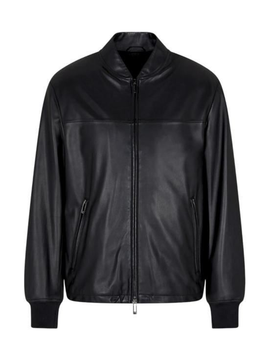 25FW 엠포리오 아르마니 가죽 자켓 EM003536AF19275UC001 Black