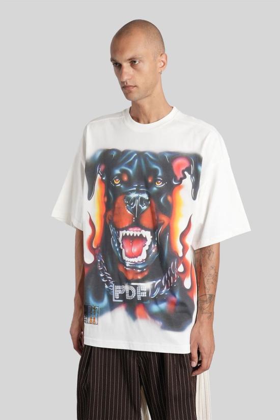 25FW 피디에프 반팔 티셔츠 424586 DFM54029TJ110 WHITE - PDF