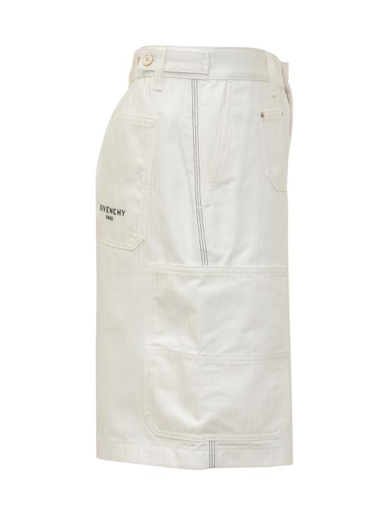 26SS 지방시 숏팬츠 BM51PK5171 100 WHITE - GIVENCHY