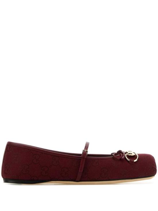 25FW 구찌 홀스빗 플랫 슈즈 821220FAD8F8546 ROSSO ANCORA RED DOM