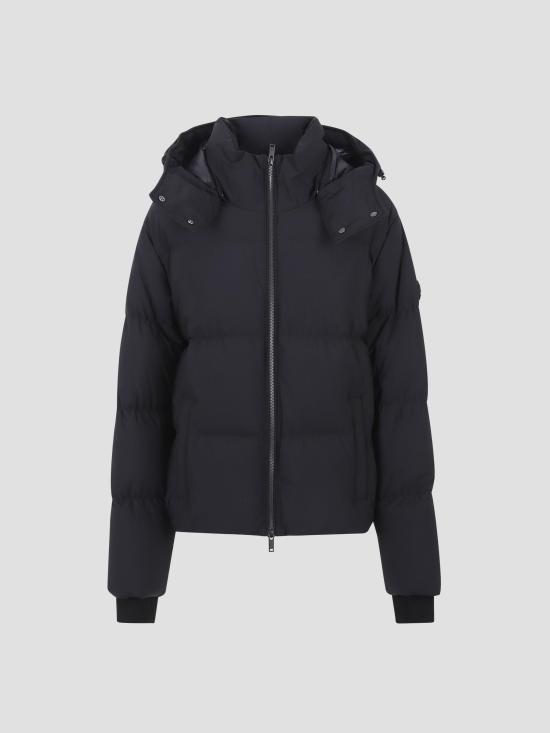 25FW 무스너클 나이럭스 미스티 시어링 트림 푸퍼  M35LJ137S 305 BLK W BLK SH