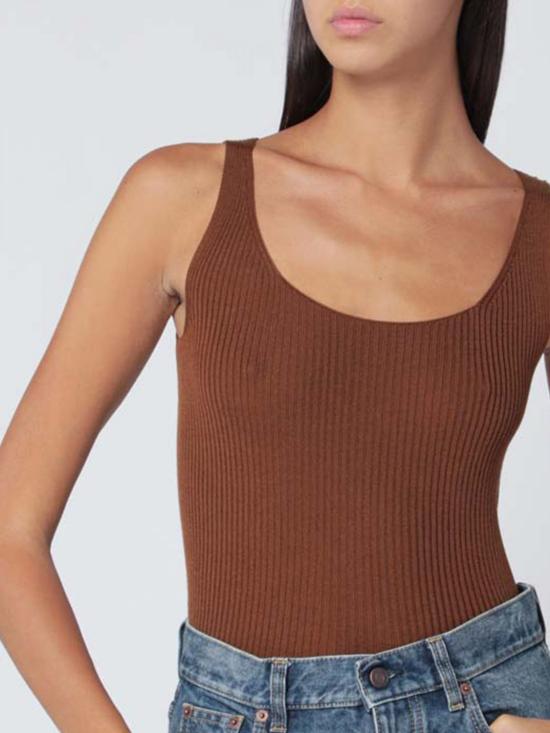 25FW 로베르토 콜리나 스웨터 253F08214 07 Brown - ROBERTO COLLINA