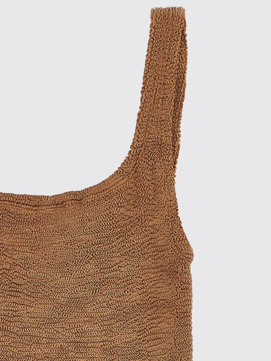 25FW 훈자 지 원피스 수영복 SQUARENECKSWIM METALLICCOCOA Brown - HUNZA G