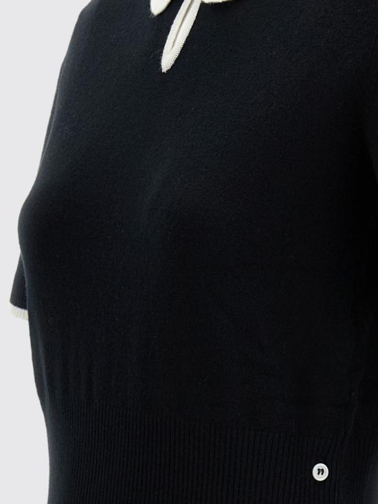 25FW 톰브라운 폴로 티셔츠 FKP122AY2001 001 Black - THOM BROWNE