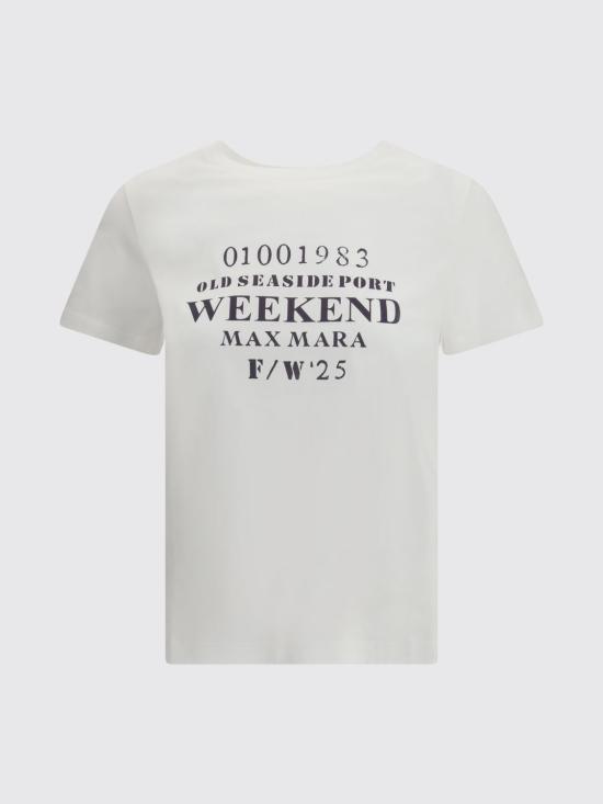 25FW 위켄드막스마라 반팔 티셔츠 2525976031600 001 White