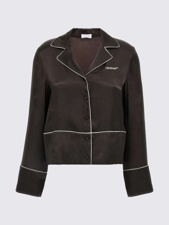 25FW 오프화이트 셔츠 OWGE028S25FAB001 6G14 Black