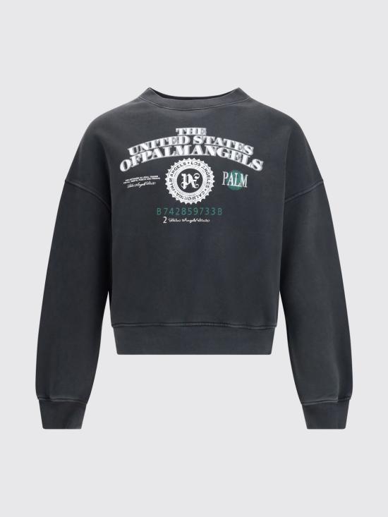 25FW 팜앤젤스 긴팔 티셔츠 PMBA08JF25FLE002 1305 Black