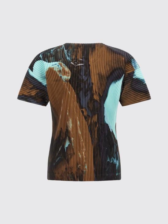 25FW 옴므 플리세 이세이 미야케 반팔 티셔츠 HP58JK206 44 Brown - HOMME PLISSE' ISSEY MIYAKE