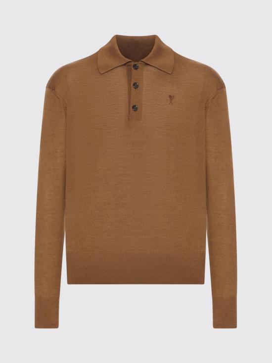 25FW 아미 폴로 티셔츠 HPL406KN0066 216 Brown