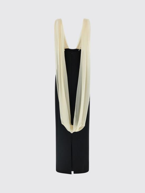 25FW 아르마리움 롱 원피스 ARMTMD029W020002 BLACK White - ARMARIUM