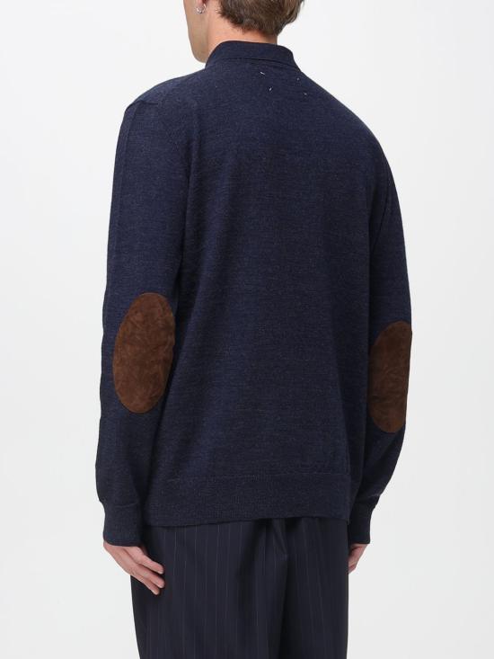 25FW 마르지엘라 엘보 패치 폴로 니트 S50GL0061M13098 511M Blue - MAISON MARGIELA