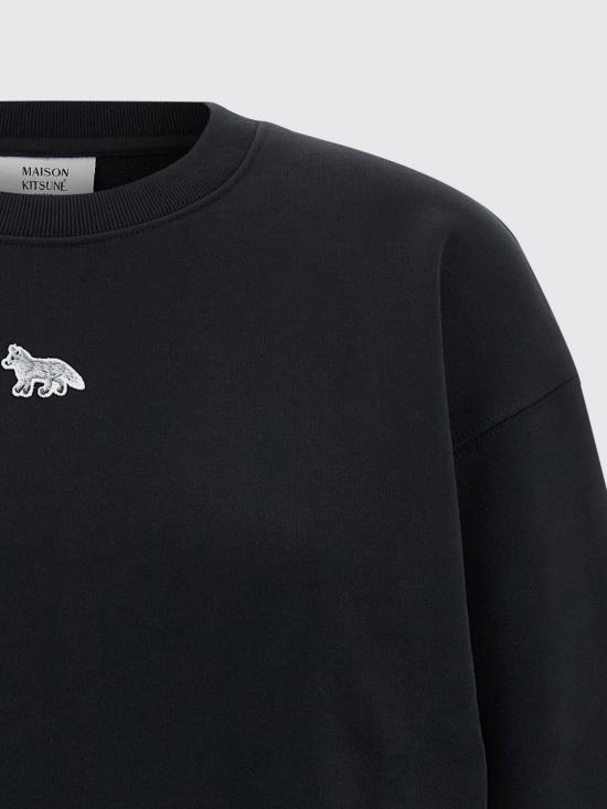 25FW 메종키츠네 베이비 폭스 오버사이즈 스웨트셔츠 OW00301KM0341 P199 Black - MAISON KITSUNE