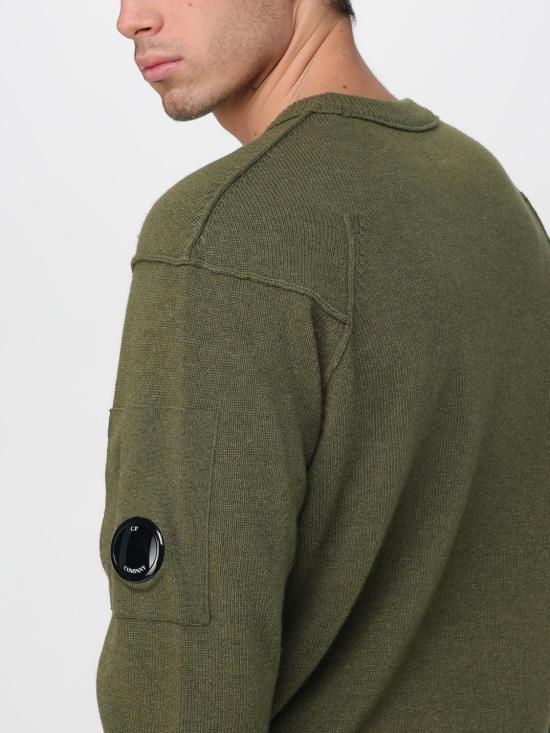 25FW 씨피 컴퍼니 램스울 GRS 크루넥 렌즈 스웨터 19CMKN707A110149A 652 Green - C.P. COMPANY