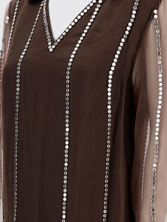 25FW 웨일즈보너 블라우스 WA25TO01SE01 801 Brown - WALES BONNER