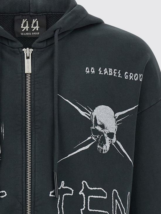 25FW 44레이블 긴팔 티셔츠 B0030610FA679 P685 Black - 44 LABEL