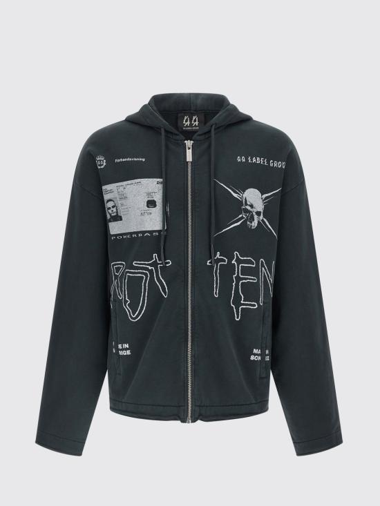 25FW 44레이블 긴팔 티셔츠 B0030610FA679 P685 Black