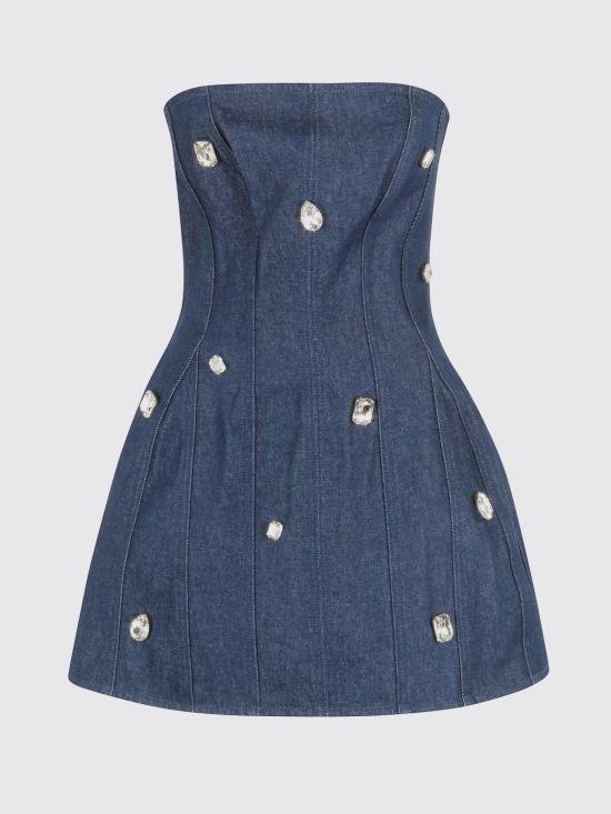 25FW 데이비드 코마 롱 원피스 PF25DK103DD INDIGO SILVER Indigo