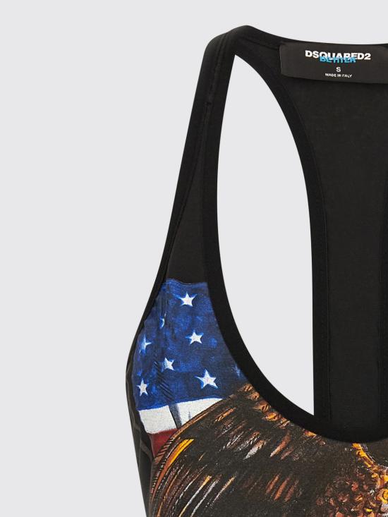 25FW 디스퀘어드2 탑 S73NA0082DTJ011 961 Black - DSQUARED2