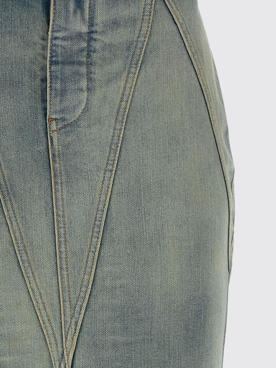 25FW 오프화이트 데님 스커트 OWYF02HF25DEN001 4101 Blue - OFF WHITE