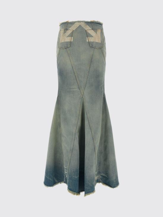 25FW 오프화이트 데님 스커트 OWYF02HF25DEN001 4101 Blue - OFF WHITE