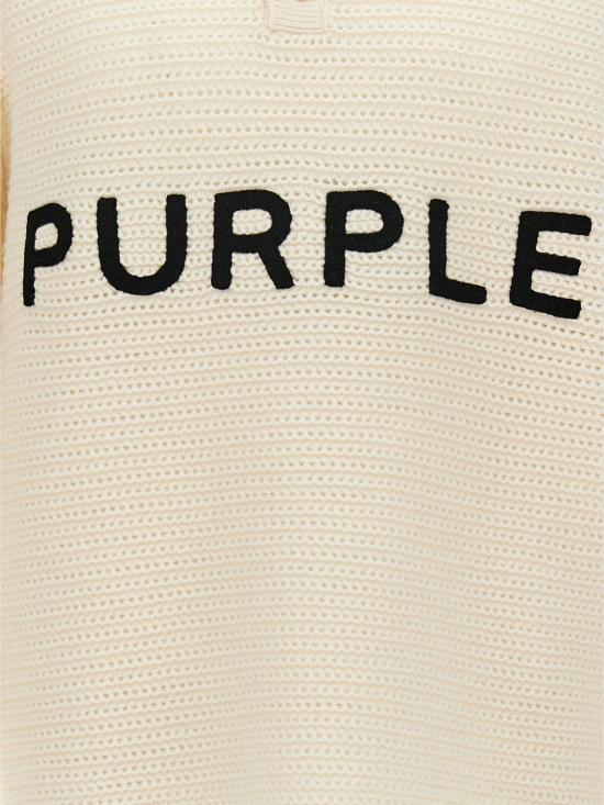 25FW 퍼플 브랜드 폴로 티셔츠 M7033EWWW424 OFF White - PURPLE BRAND