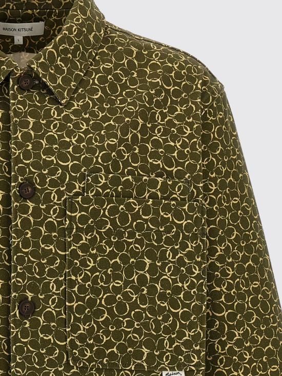 25FW 메종키츠네 긴팔 셔츠 MM00401WW4017 O360 Green - MAISON KITSUNE