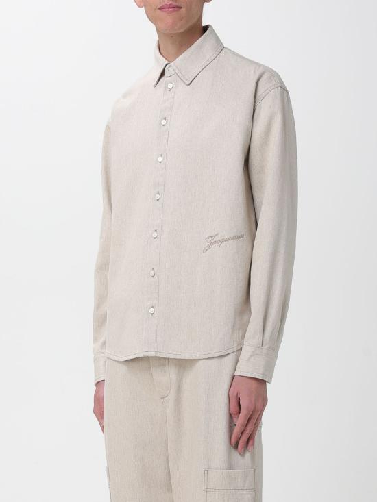 25FW 자크뮈스 긴팔 셔츠 SHM00545AD00044 130 Beige - JACQUEMUS