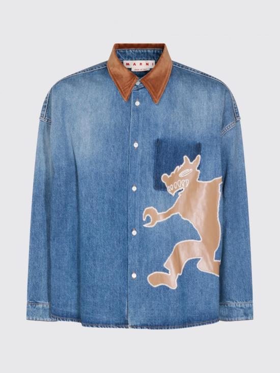 25FW 마르니 셔츠 CUJU0061QSUSCY44 00B96 Blue