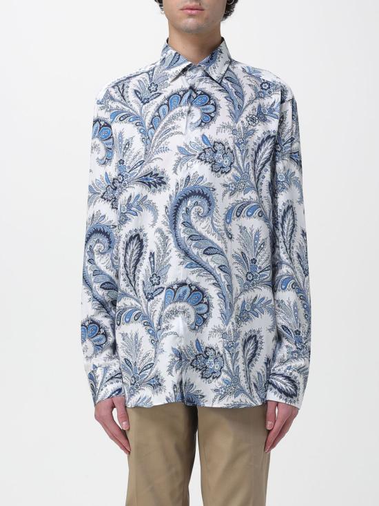 25FW 에트로 긴팔 셔츠 MRIB000199SA5L1 X0802 Blue