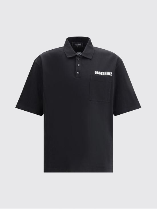 25FW 디스퀘어드2 폴로 티셔츠 S71GL0056D20033 900 Black