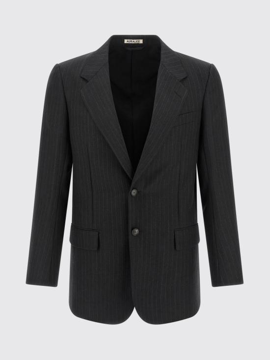 25FW 오라리 수트 자켓 A25AJ01BS CHARCOALNAVYSTRIPE Grey