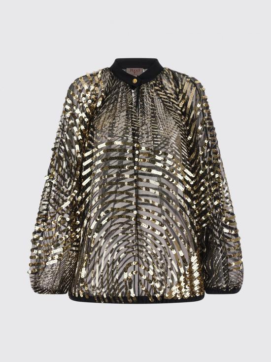 25FW 푸찌 블라우스 5URM225U941 999 Black