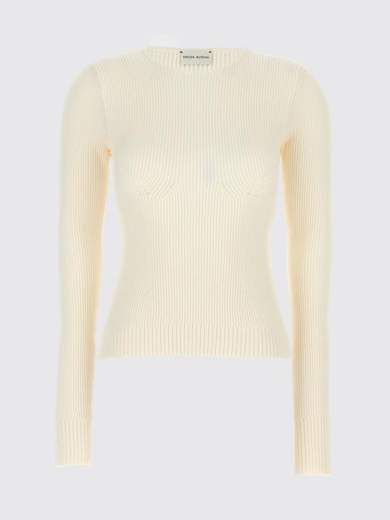 25FW 마그다뷰트림 스웨터 307724 CREAM White