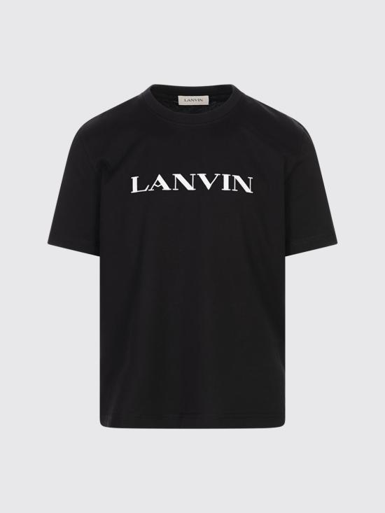 25FW 랑방 반팔 티셔츠 RMTS0012J300H25 10 Black - LANVIN