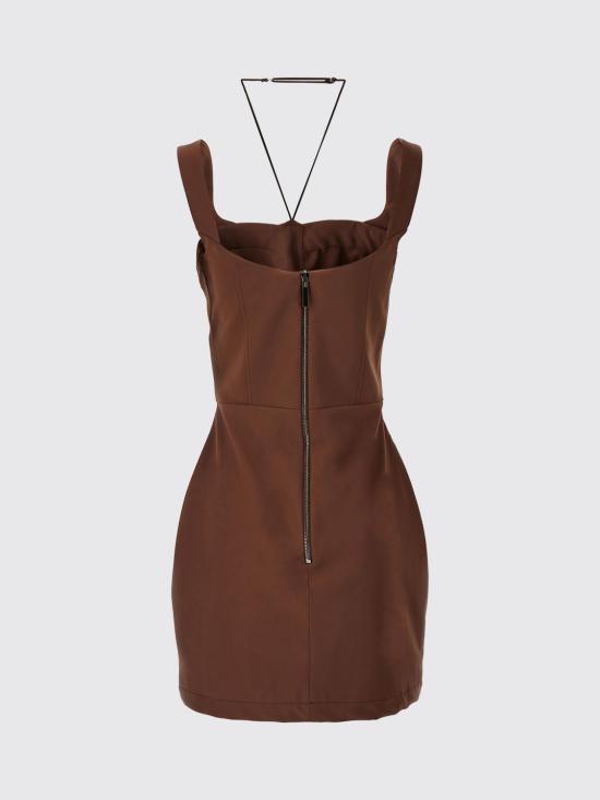 25FW 넨시 도자카 롱 원피스 NDSS25DR243 Brown - NENSI DOJAKA